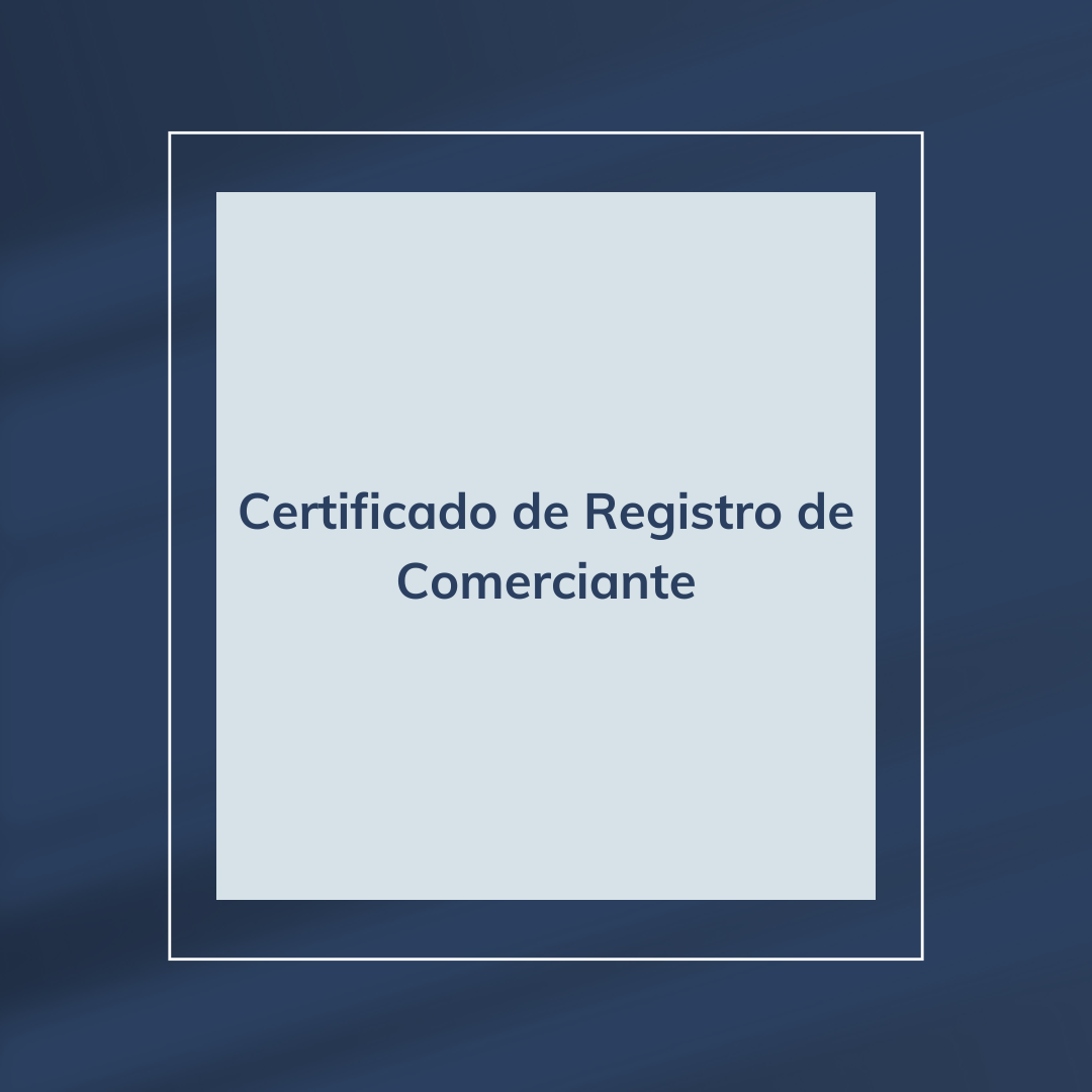 Certificado de Registro de Comerciante